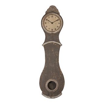 Storied Home Reclaimed Wood Grandfather Style Wall Clock