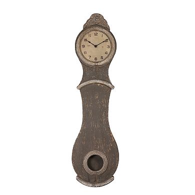 Storied Home Reclaimed Wood Grandfather Style Wall Clock