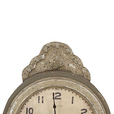Storied Home Reclaimed Wood Grandfather Style Wall Clock