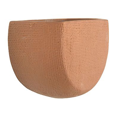 Storied Home Modern Boho Stoneware 2-Piece Terracotta Wall Mount Planter Set