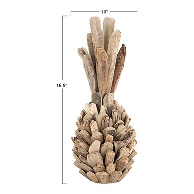 Storied Home Decorative Driftwood Pineapple Table Decor