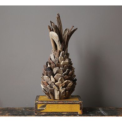 Storied Home Decorative Driftwood Pineapple Table Decor