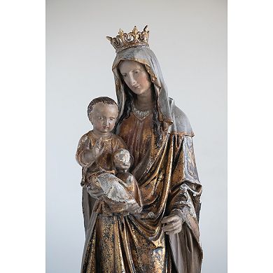 Storied Home Magnesia Vintage Reproduction Virgin Mary & Child Statue