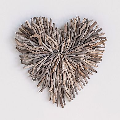 Storied Home Driftwood Heart Shaped Wall Decor