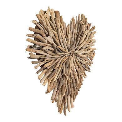 Storied Home Driftwood Heart Shaped Wall Decor