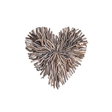 Storied Home Driftwood Heart Shaped Wall Decor