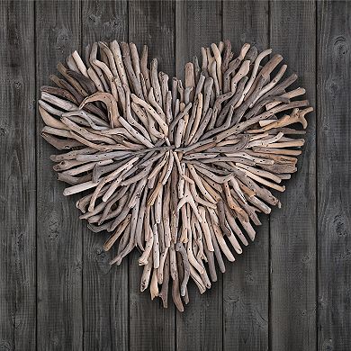 Storied Home Driftwood Heart Shaped Wall Decor