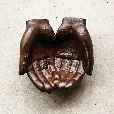 Storied Home Cast Iron Hands Dish