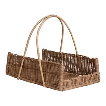 Storied Home Handwoven Rattan Hanging Basket