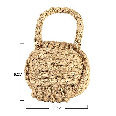 Storied Home Nautical Rope Knot Decorative Cotton Door Stop