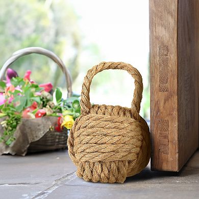 Storied Home Nautical Rope Knot Decorative Cotton Door Stop