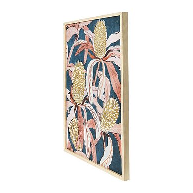 Storied Home 2-Piece Floral Prints with Solid Wood Frame Wall Art