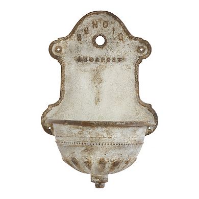 Storied Home Wall-Mounted Distressed Metal Planter