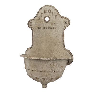 Storied Home Wall-Mounted Distressed Metal Planter