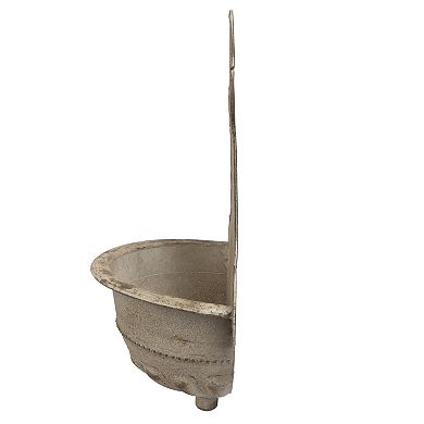 Storied Home Wall-Mounted Distressed Metal Planter
