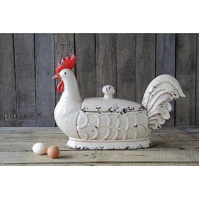 Storied Home Rooster Container & Lid