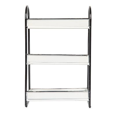 Storied Home White 3-Tier Metal Tray
