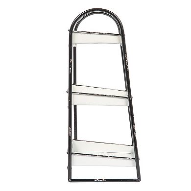 Storied Home White 3-Tier Metal Tray