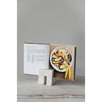 Storied Home Contemporary Marble Cookbook Stand