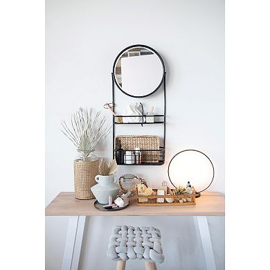 Storied Home Round Glass Tall Vase with Decorative Cane Sleeve