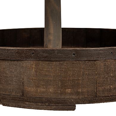 Storied Home Decorative Wood & Tin 3-Tier Tray