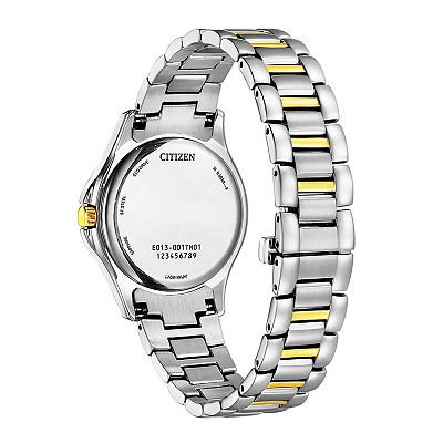 Eco-Drive Dress Watch with Diamond Accents, Two-Tone Stainless Steel Bracelet, Citizen Eco-Drive Ceci Women main image 4