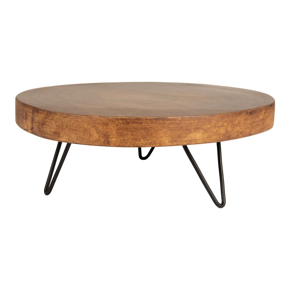 Paulownia Wood Footed Pedestal main image 1