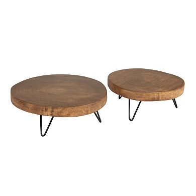 Storied Home Decorative Paulownia Wood Pedestal
