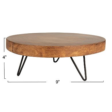 Storied Home Decorative Paulownia Wood Pedestal