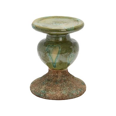Storied Home 2-Tone Sculptural Terracotta Candleholder