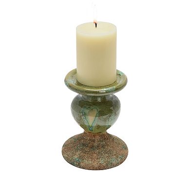Storied Home 2-Tone Sculptural Terracotta Candleholder