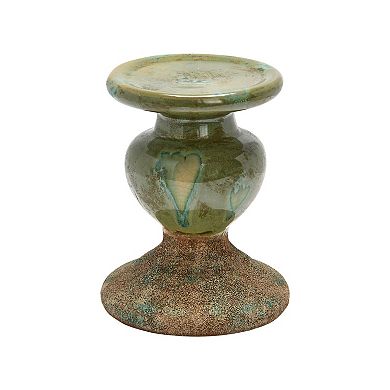 Storied Home 2-Tone Sculptural Terracotta Candleholder
