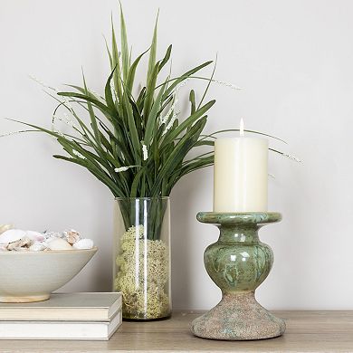 Storied Home 2-Tone Sculptural Terracotta Candleholder