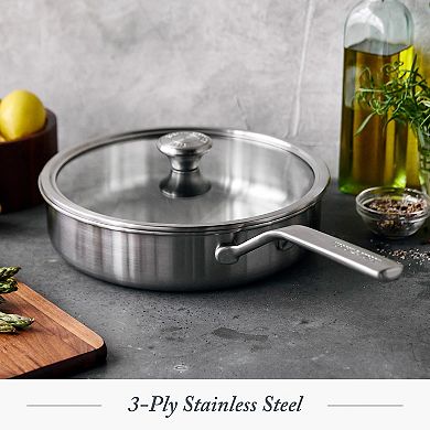 Merten & Storck Stainless Steel 3.5-Quart Saute Pan & Lid