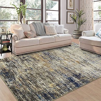 Garvee Machine Washable Abstract Area Rug Indoor Modern Throw Carpet