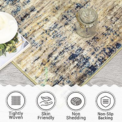 Garvee Machine Washable Abstract Area Rug Indoor Modern Throw Carpet