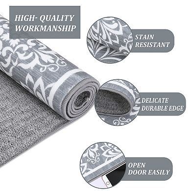 Garvee Modern Floral Area Rug & Washable Soft Throw Carpet for Home Decor