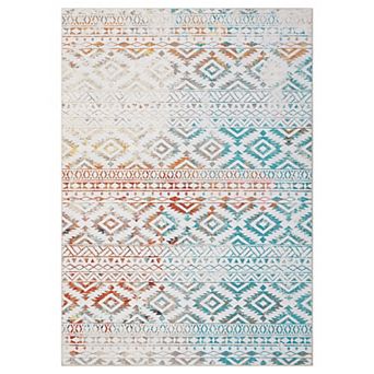 Garvee Moroccan Geometric Area Rug Soft Washable Throw Carpet