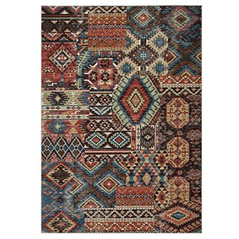 Garvee Traditional Floral Print Area Rug Machine Washable Vintage Soft Carpet Mat