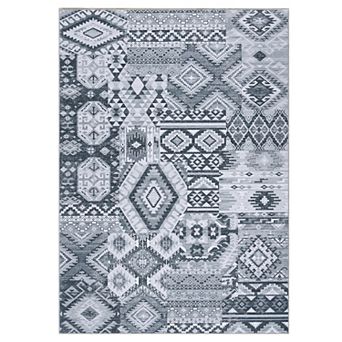 Garvee Traditional Floral Print Area Rug Machine Washable Vintage Soft Carpet Mat