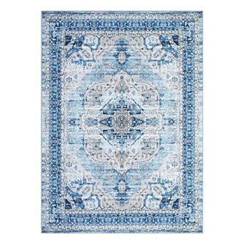 Garvee Persian Traditional Area Rugs Vintage Distressed Floral Pattern Rug