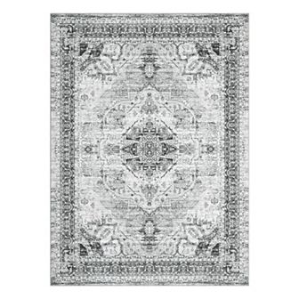 Garvee Persian Traditional Area Rugs Vintage Distressed Floral Pattern Rug