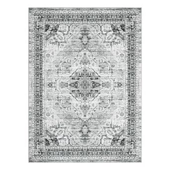 Garvee Persian Traditional Area Rugs Vintage Distressed Floral Pattern Rug