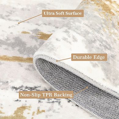Garvee Modern Abstract Rug for Living Room Washable Soft Floor Carpet for Bedroom