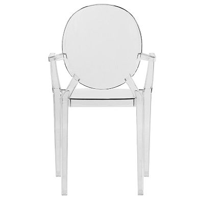 LeisureMod Carroll Modern Acrylic Chair, Set of 2