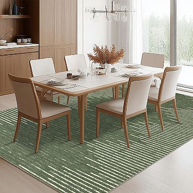 Garvee Stain Resistant Geometric Carpet Soft Washable Throw Carpet for Bedroom Living Room