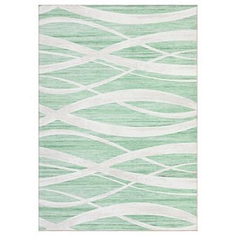 Garvee Contemporary Curve Abstract Rug Soft Boho Living Room Carpet