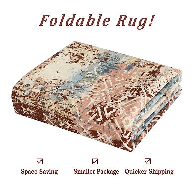 Garvee Modern Abstract Washable Area Rug for Bedroom Soft Living Room Carpet Mat
