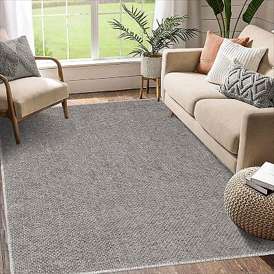 Glowsol Indoor Modern Solid Area Rug Soft Washable Floor Carpet For Bedroom Living Room