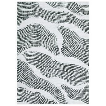 Garvee Modern Abstract Washable Area Rug Indoor Contemporary Throw Carpet